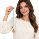 Mint Braided Baby Souvenir Strap with Wooden Heart Clip 1557607