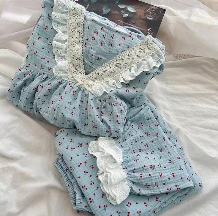 Women's Print Pajama V-Neck Home Suit 550793 Women's Print Pajama V-Neck Home Suit 550793