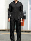 Men's Long Sleeve Shirt And Pants Set   S496317 - TUZZUT Qatar Online Shopping