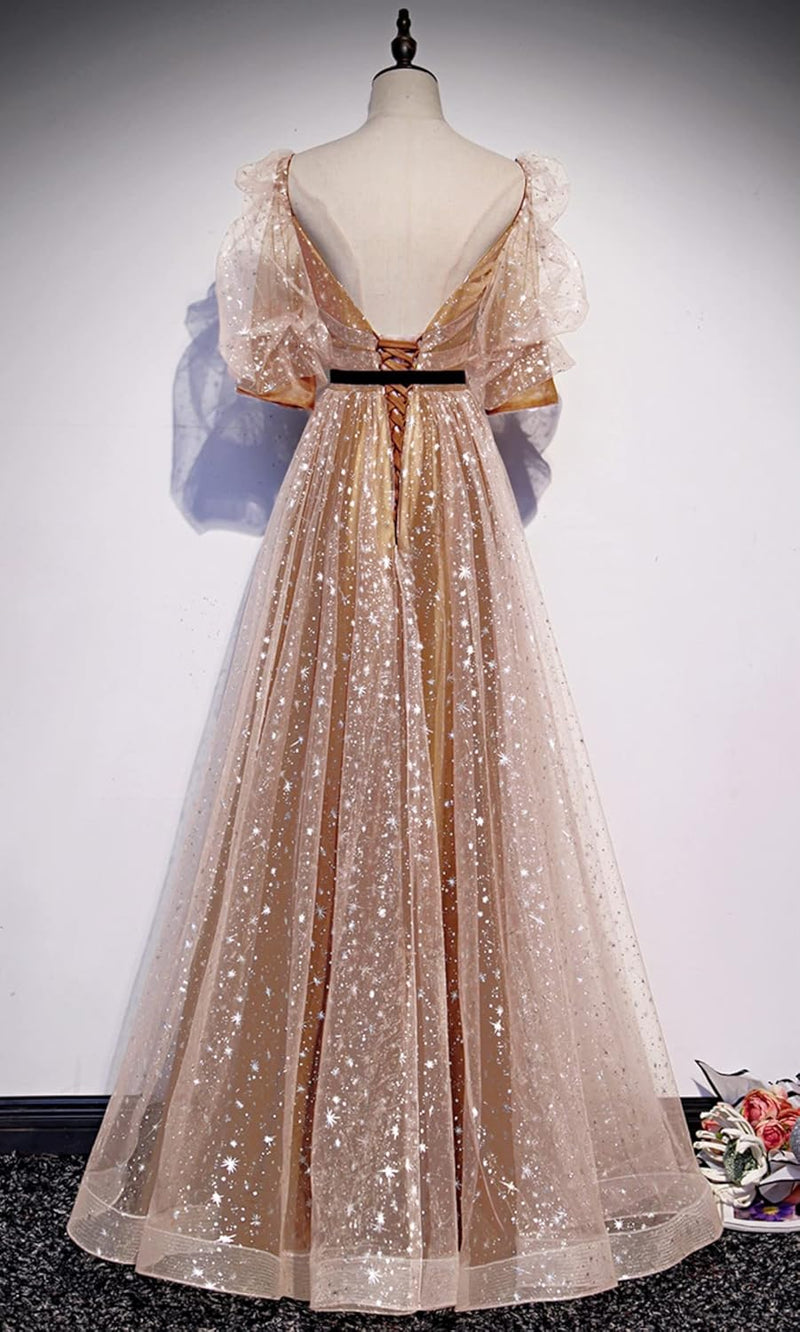 Women's Sleeves Maxi Party Dress    70423 - TUZZUT Qatar Online Shopping