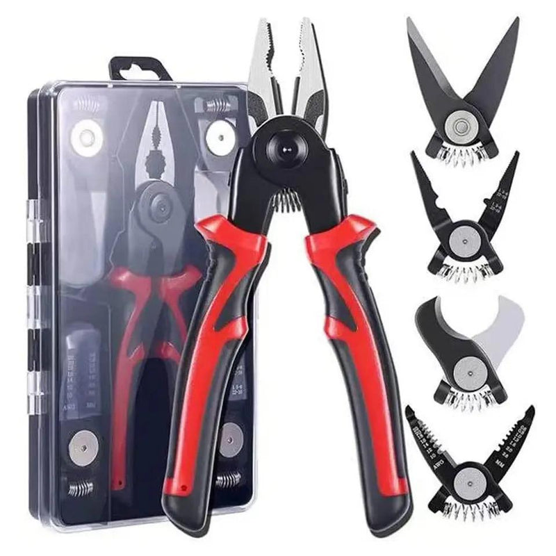 5 IN 1 Multifunctional Pliers Set Quick Change Pliers Head with Wire Pliers