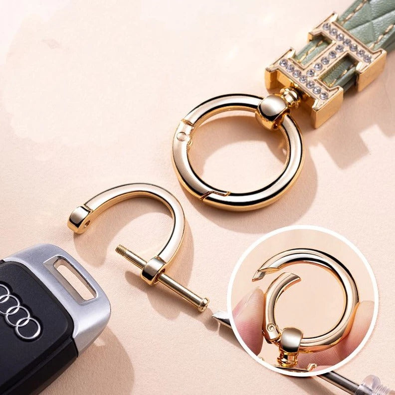 Luxury Diamond Leather Keychain KC32176 Luxury Diamond Leather Keychain KC32176