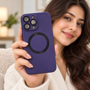 IPHONE 14PROMAX Thin Magnetic Case with Camera Protection – Purple MF 1972