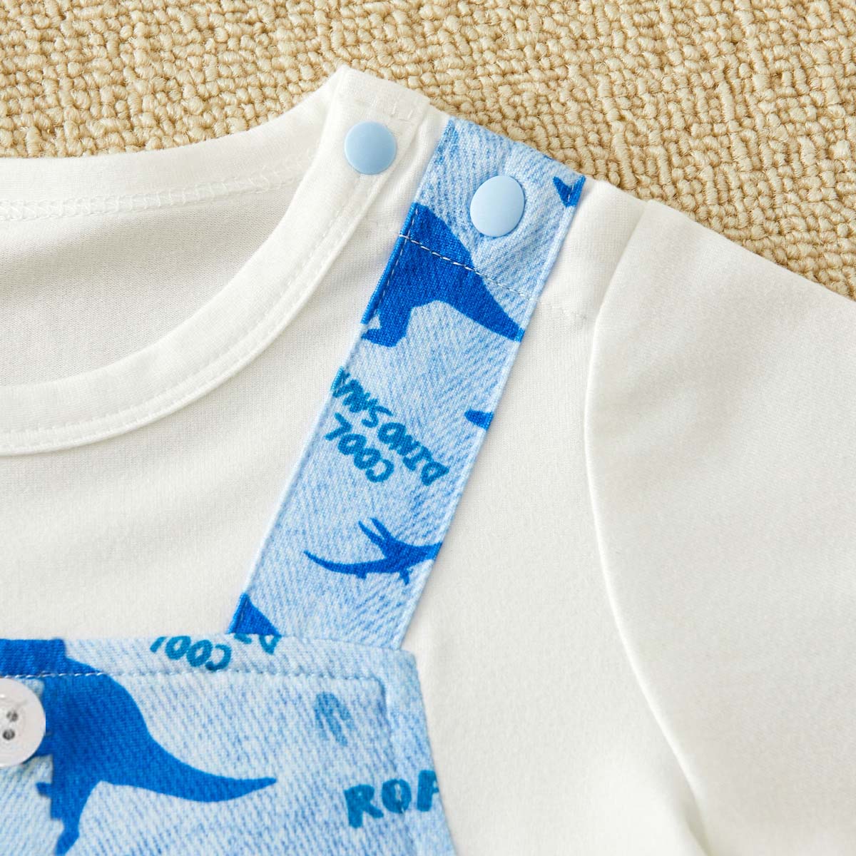 Baby Boy's Dinosaur Print Short Sleeve Romper 1537396 Baby Boy's Dinosaur Print Short Sleeve Romper 1537396