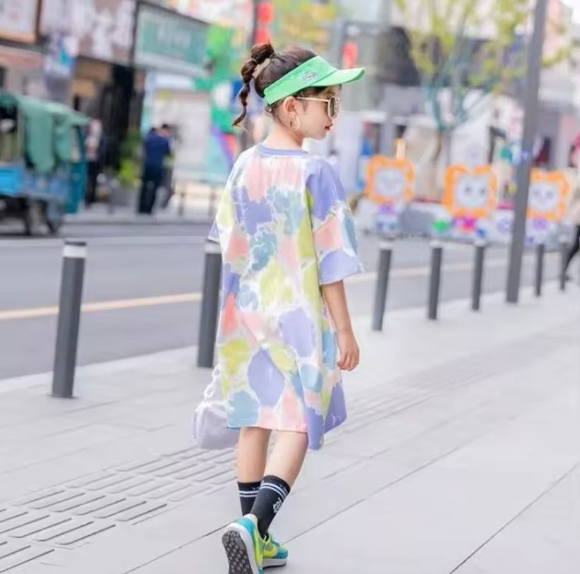 Children'sCartoon Short Sleeve Dress 510354 (140cm) Children'sCartoon Short Sleeve Dress 510354 (140cm)