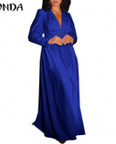 Bohemian Summer Dress Vonda Lady 2XL S4384052 - Tuzzut.com Qatar Online Shopping