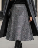 Wool Blend Midi Skirt 70997 - TUZZUT Qatar Online Shopping