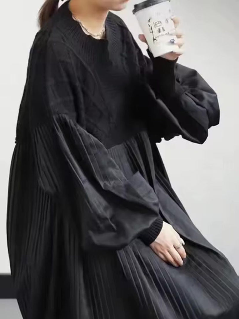 New Arrival Sweater Long Dress Fashionable Long-Sleeved Dress  208794 - TUZZUT Qatar Online Shopping