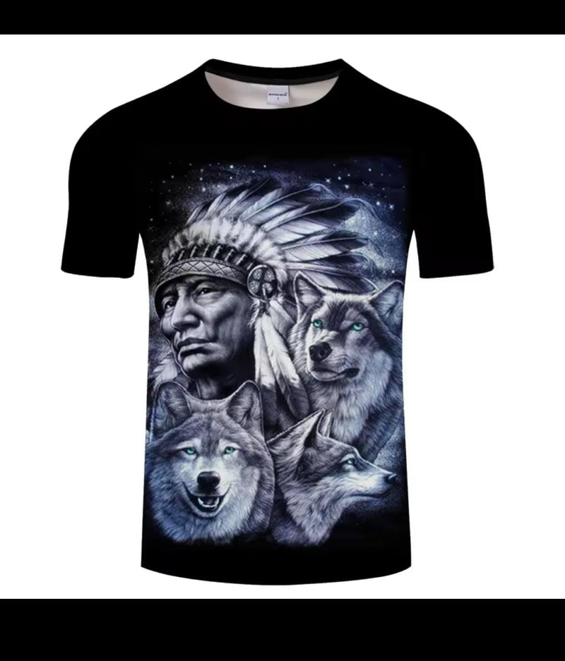 Wolf Animal T-shirt For Men 58741 - TUZZUT Qatar Online Shopping