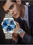 OLEVS Mens Stainless Steel Quartz Watch W304876 - TUZZUT Qatar Online Shopping