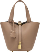 Women's Leather Basket Bag 459326 - TUZZUT Qatar Online Shopping