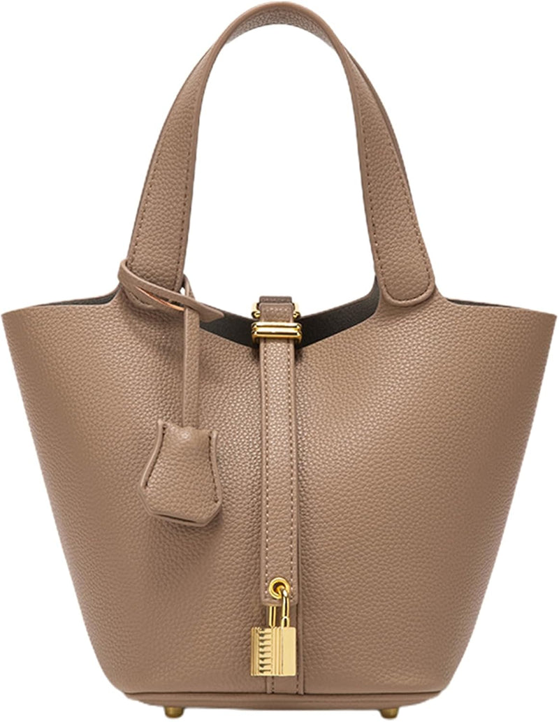 Women's Leather Basket Bag 459326 - TUZZUT Qatar Online Shopping