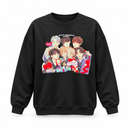 Black “Happy Birthday” Illustrated Crewneck Sweatshirt - 2XL