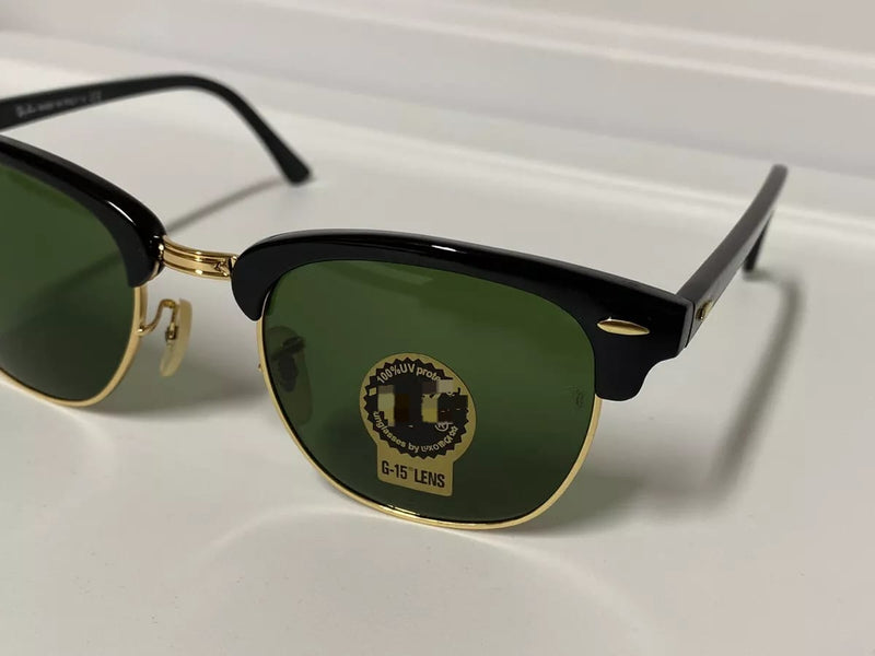 Clubmaster Classic Black Frame Green Lens Sunglasses S00032376 - TUZZUT Qatar Online Shopping