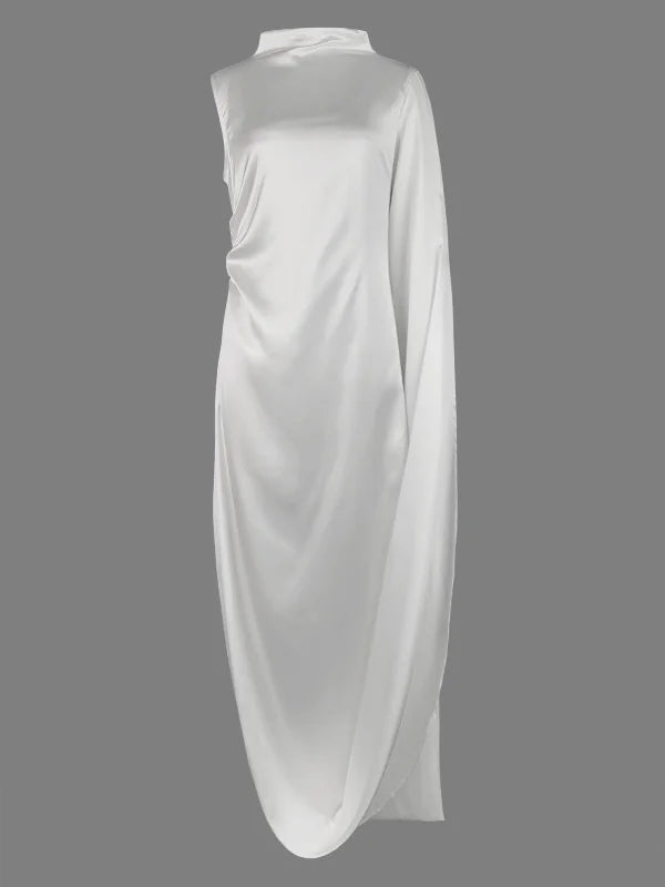 Long dresses with flying sleeves and a split color on the sides 154529 Long dresses with flying sleeves and a split color on the sides 154529