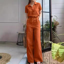 Summer New Fashionable Trendy Women's Suit Solid Color Elegant Casual 2-Piece Set Junior High Skirt Set    000993040 - TUZZUT Qatar Online Shopping