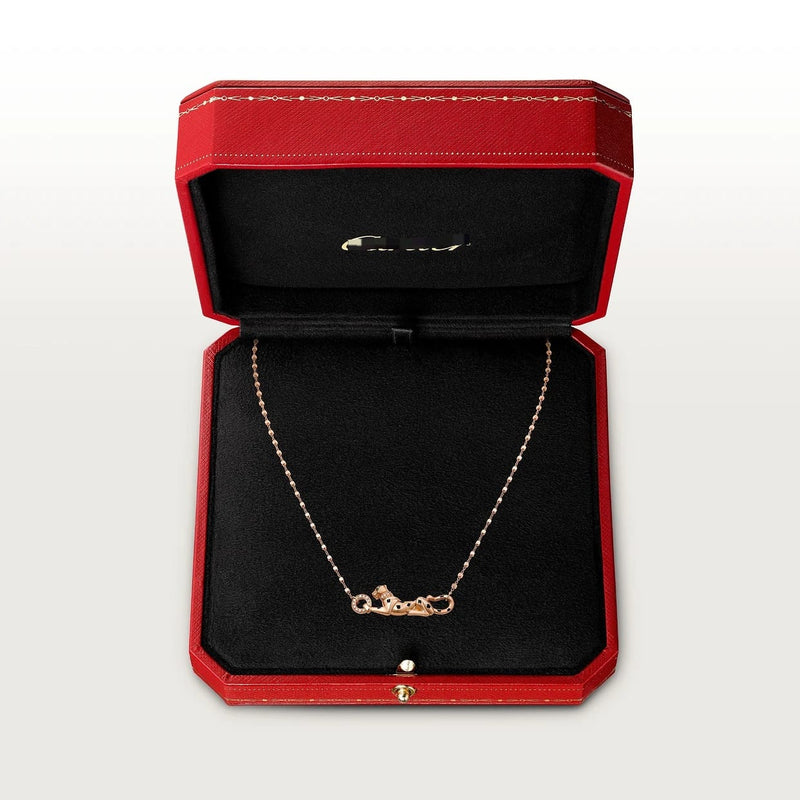 Panther Pendant Necklace Rose Gold Diamonds DN2129 - TUZZUT Qatar Online Shopping