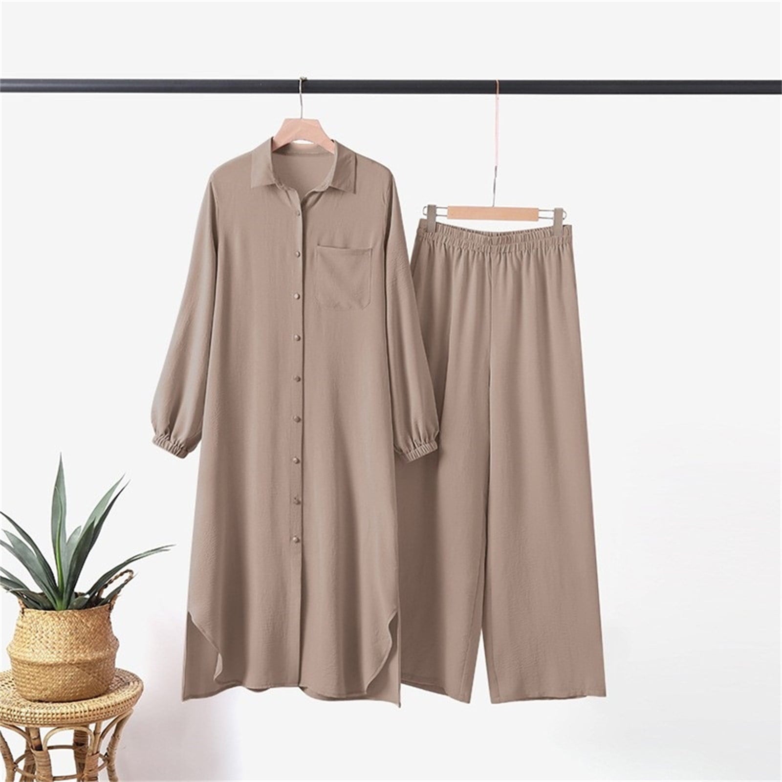 Women's Long Sleeve Shirt and Pants Casual Dress 0023340 Women's Long Sleeve Shirt and Pants Casual Dress 0023340