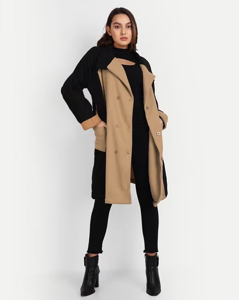 Button-Front Trench Coat 59168 - TUZZUT Qatar Online Shopping