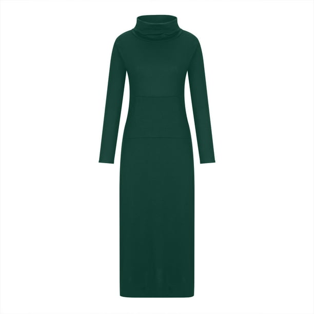 Womens Turtleneck Maxi Dresses Fall Winter Casual Long Sleeve Slim Fit Tshirts Long Dress Elegant Solid Color Pleated Flowy Party Cocktail Dresses S482615 Womens Turtleneck Maxi Dresses Fall Winter Casual Long Sleeve Slim Fit Tshirts Long Dress Elegant Solid Color Pleated Flowy Party Cocktail Dresses S482615