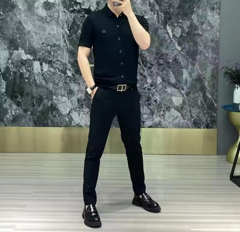 Men's Short Sleeve Shirt, Casual Printed Buttons, Simplicity Split, Fashion 0137100 07 Men's Short Sleeve Shirt, Casual Printed Buttons, Simplicity Split, Fashion 0137100 07