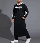 Muslim Men Jubba Thobe Dubai Kaftan Long Sweatshirts Islamic Arabic Hoodie Robe Casual Winter Male Clothing Hijab Ropa Hombre S3361944 - Tuzzut.com Qatar Online Shopping