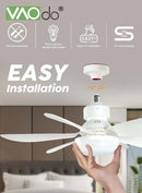 Fan Ceiling Fan with LED Light Light with Remote 0001598 - TUZZUT Qatar Online Shopping