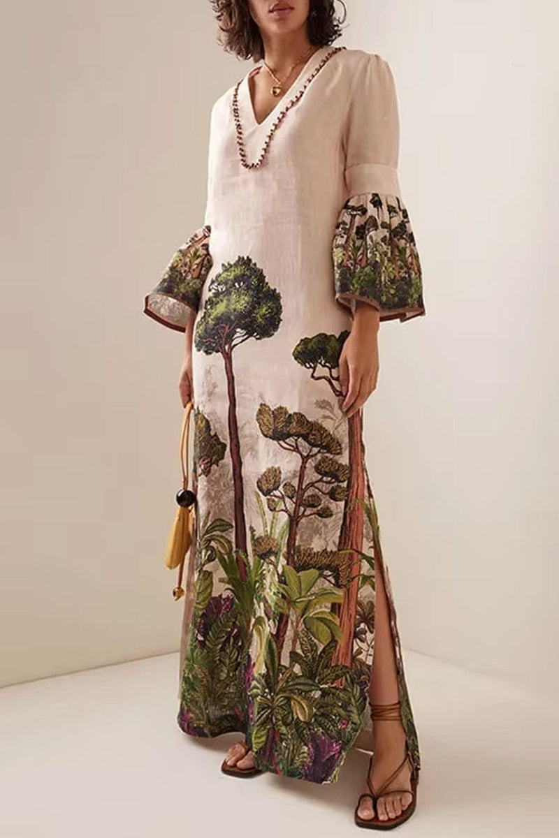 Women Loose Colorful Beach Cover Up Kaftan Dress1140881 - TUZZUT Qatar Online Shopping