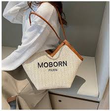 Grass Weave Casual Shoulder Bag MP8671 - TUZZUT Qatar Online Shopping