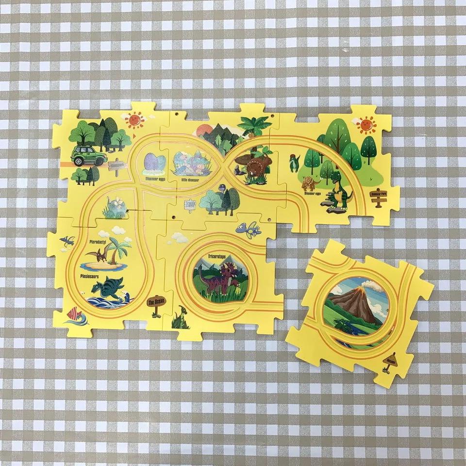 Electric Car Dinosaur Scene Children Fun Puzzle Electric Assembly Rail Electric Car Dinosaur Scene Children Fun Puzzle Electric Assembly Rail