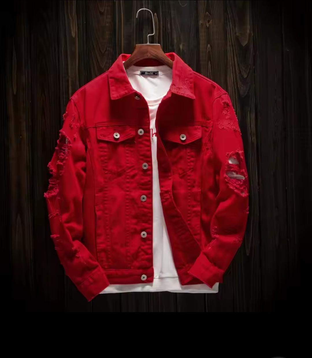 Men's Spring And Autumn Motorcycle Loose Denim Jacket S4964546 M Men's Spring And Autumn Motorcycle Loose Denim Jacket S4964546 M