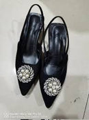 Women Shoes Low Heel Shoes Back Strappy Wedding Party Shoes 534478 - TUZZUT Qatar Online Shopping