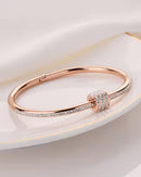 Diamond-Studded Rose Gold Bracelet DN2113 - TUZZUT Qatar Online Shopping
