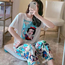 Women's Cartoon Summer Short Sleeves Pajamas Set    1561974 - TUZZUT Qatar Online Shopping