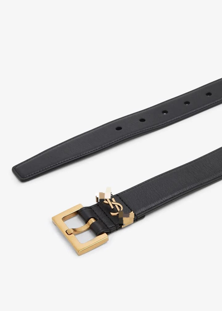 Cassandre Buckle Belt in Smooth Leather Y010 Cassandre Buckle Belt in Smooth Leather Y010