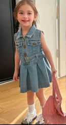 New Stylish Teenager Girls Jean Dress 540139 (100cm) - TUZZUT Qatar Online Shopping