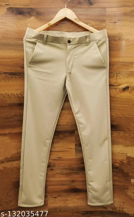 Men Smart Slim Fit High-Rise Formal Trousers ZD88 Men Smart Slim Fit High-Rise Formal Trousers ZD88