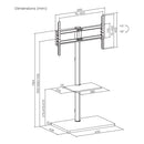 Prism Minimalism TV Floor Stand for Most 37" to 75" Screens up to 35kg - SH FS53 46T - TUZZUT Qatar Online Shopping