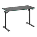 Carbon Fiber Tabletop RGB Lighting Edges Gaming Desk with Cup Holder and Headphone Hook- SH GMD08 1 - TUZZUT Qatar Online Shopping