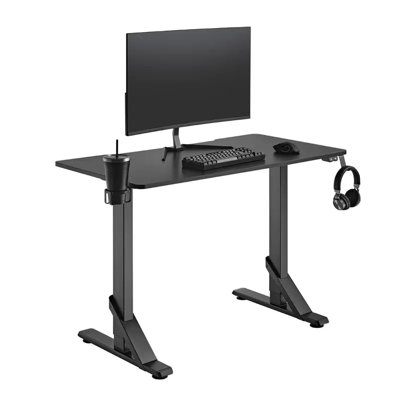 Heavy Duty Gaming Desk with RGB Ambient Lighting, Cup Holder and Headphone Hook SH-GMD11-1 Heavy Duty Gaming Desk with RGB Ambient Lighting, Cup Holder and Headphone Hook SH-GMD11-1