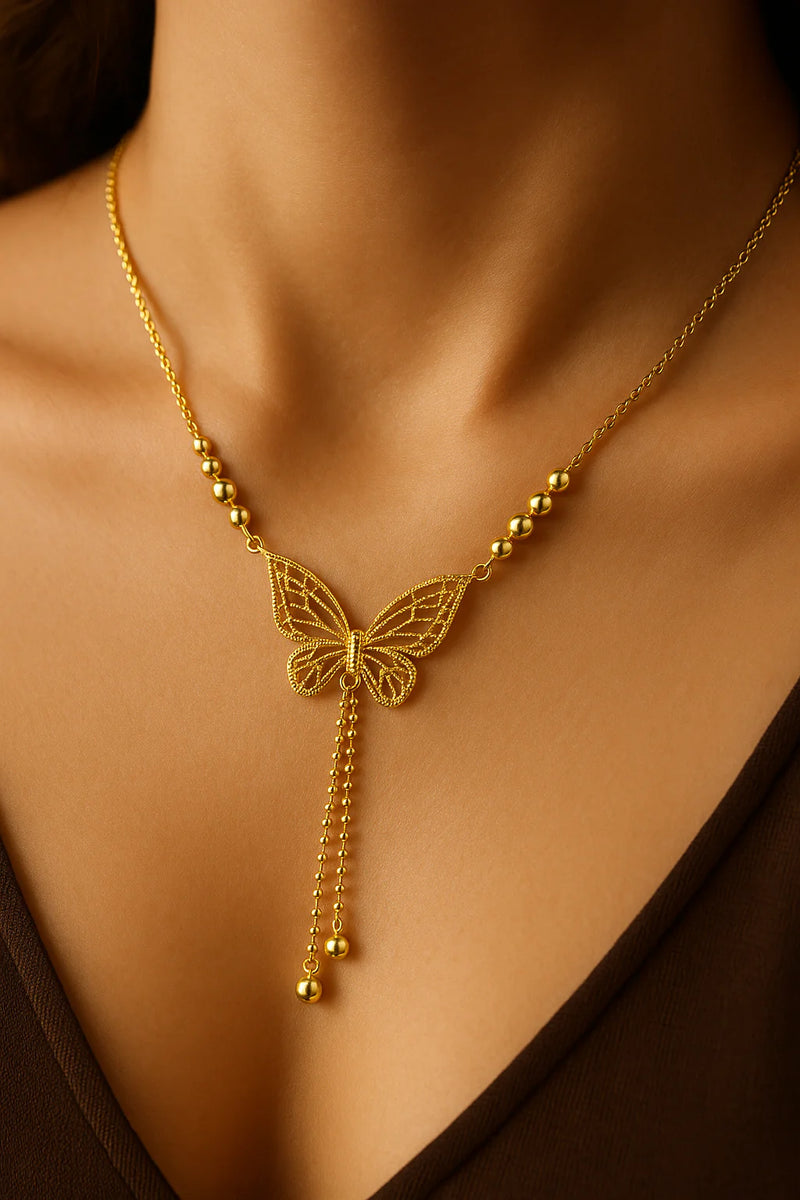 Flutter Butterfly Necklace 59538 - TUZZUT Qatar Online Shopping