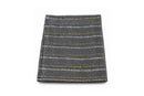 Free Size -Premium Black Textured Fabric with Gold & White Striped Design MF 1941