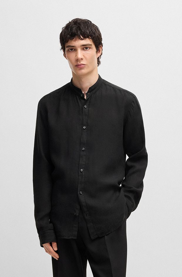 Slim-fit Black Shirt For Men S852476 Slim-fit Black Shirt For Men S852476