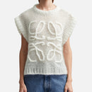 Off-White Knit Cap-Sleeve Top/Sweater 2528