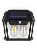 Solar Rechargeable Outdoor Lamp Light - Motion Sensor & Water Resistant (HW 999-2W) - Tuzzut.com Qatar Online Shopping