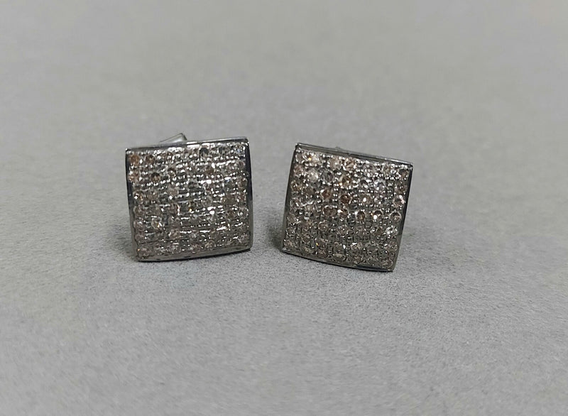 Silver Diamond Studs DS11 - TUZZUT Qatar Online Shopping