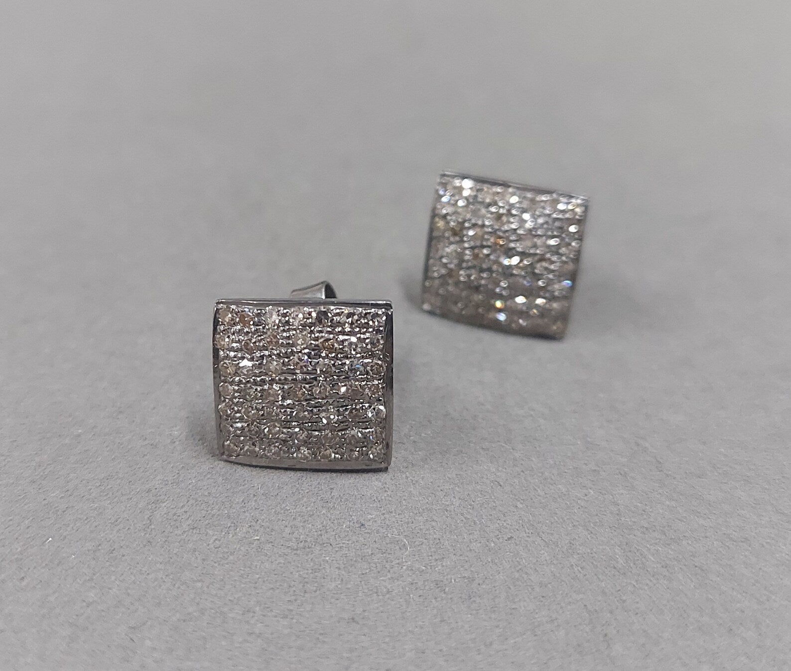 Silver Diamond Studs DS11 Silver Diamond Studs DS11
