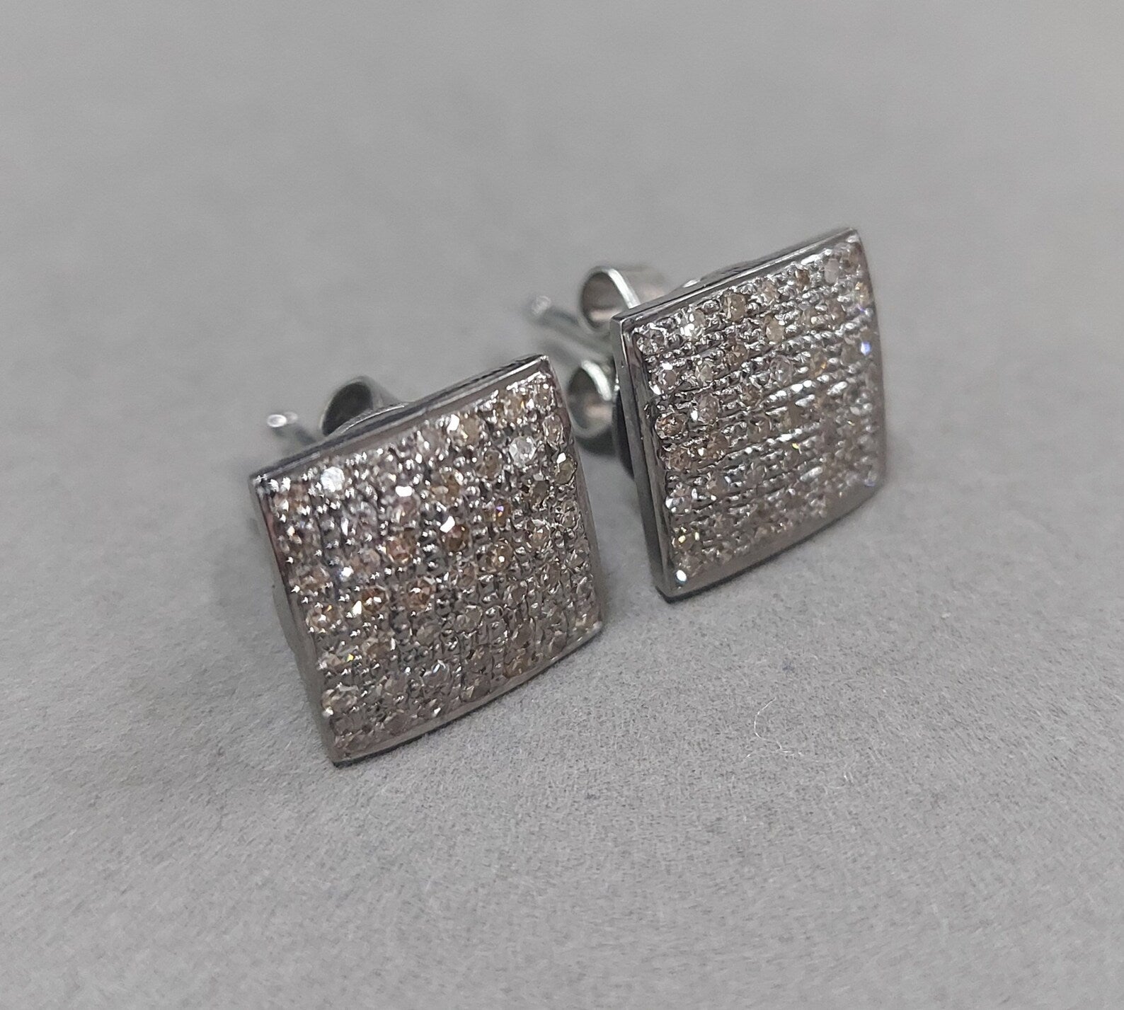 Silver Diamond Studs DS11 Silver Diamond Studs DS11