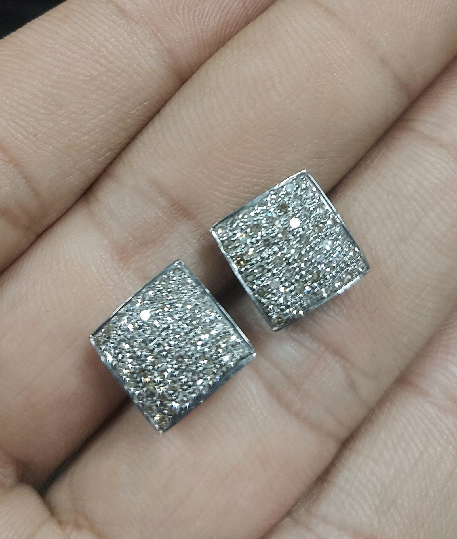 Silver Diamond Studs DS11
