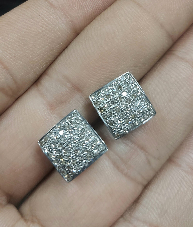 Silver Diamond Studs DS11 - TUZZUT Qatar Online Shopping